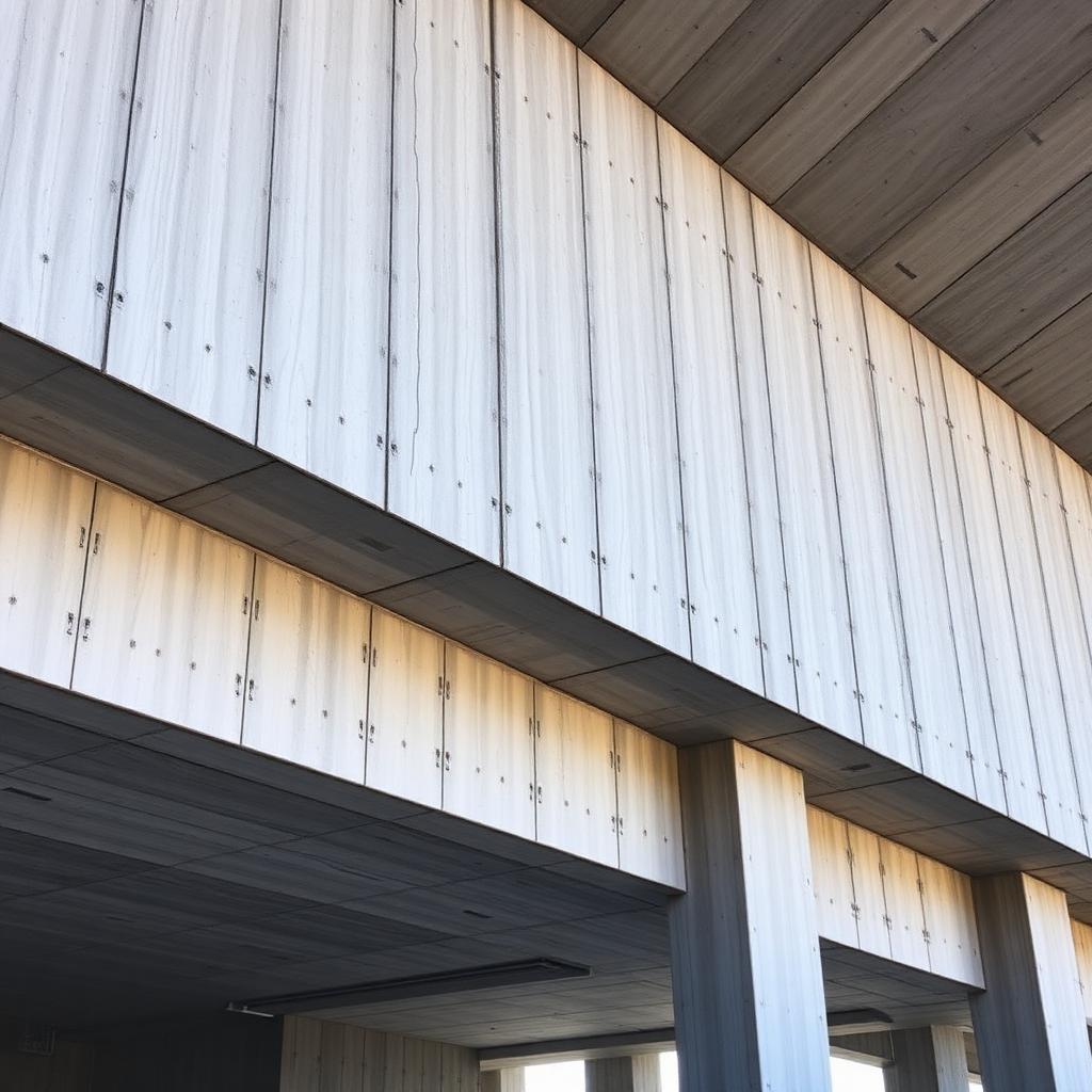 Structure de béton avec empreinte de coffrage